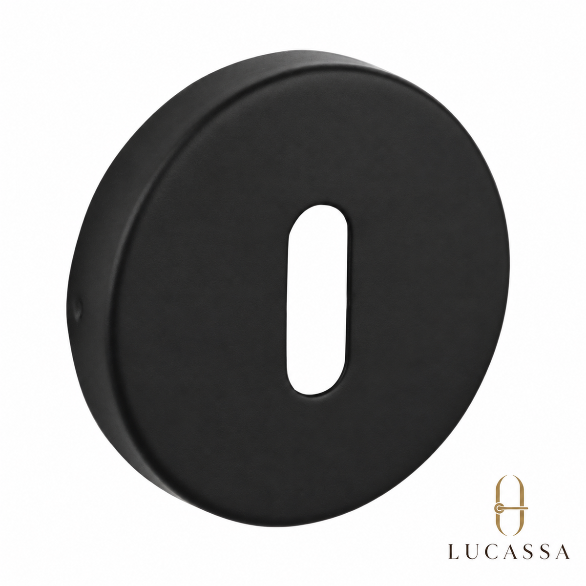Lucassa sleutelrozet Linea Rondo - Mat Zwart
