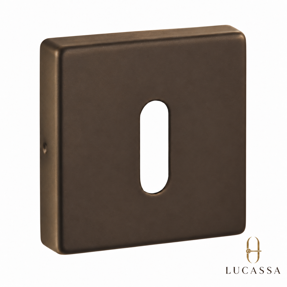 Lucassa sleutelrozet Linea Quadro - Brons