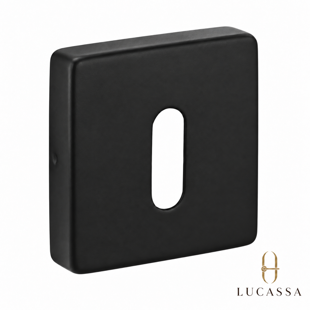 Lucassa sleutelrozet Linea Quadro - Mat Zwart